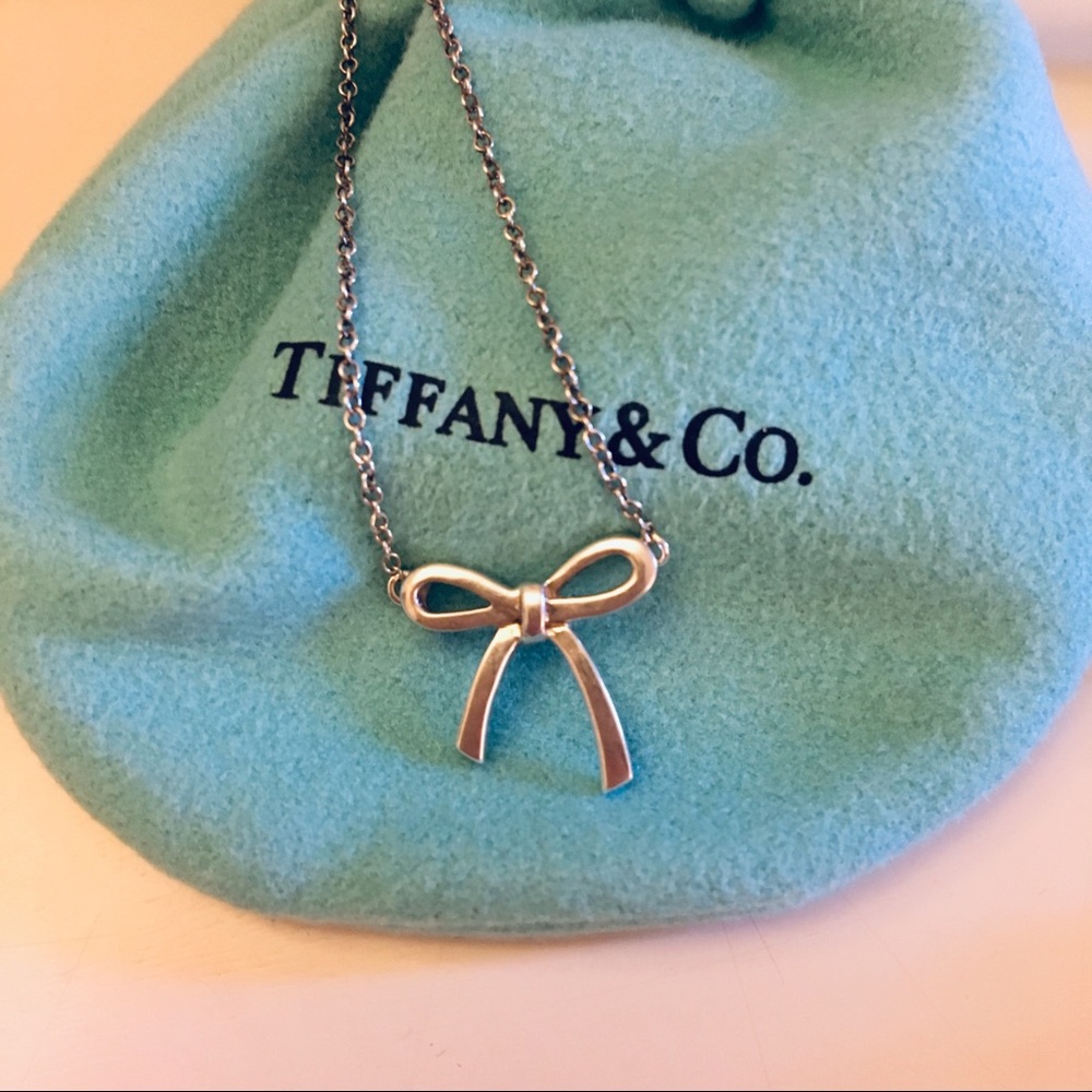 Tiffany & Co. Silver Bow Necklace